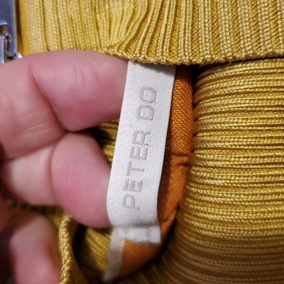 Peter Do Pleated Color Block Yellow Orange Skirt Size S - Picture 8 of 15